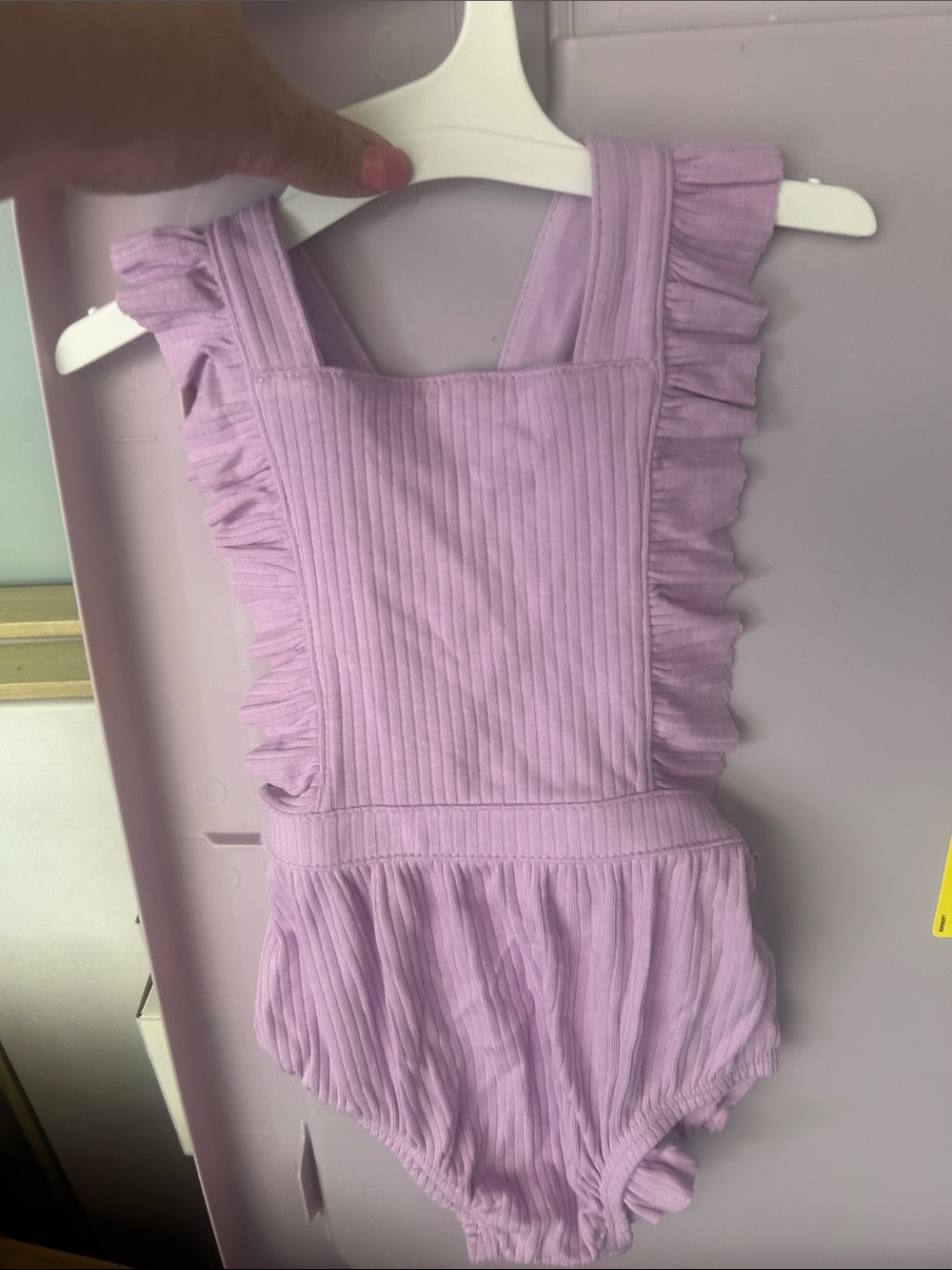 Target Girls' Purple Ribbed Ruffle Romper